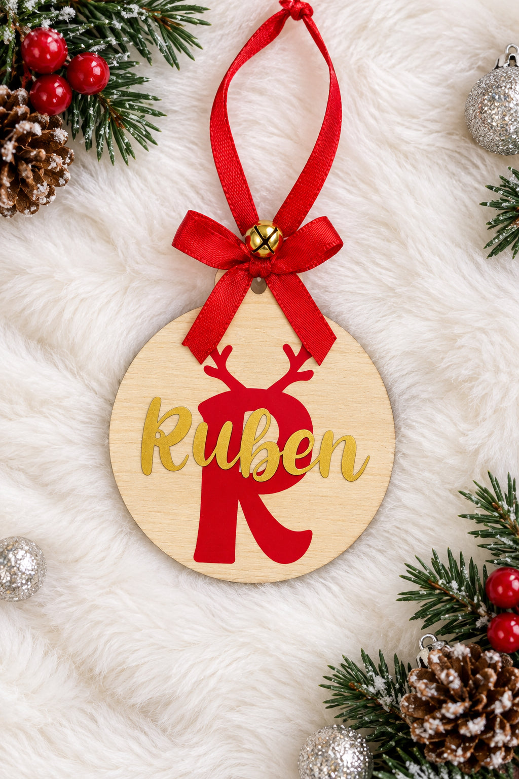 Boule de noël en bois