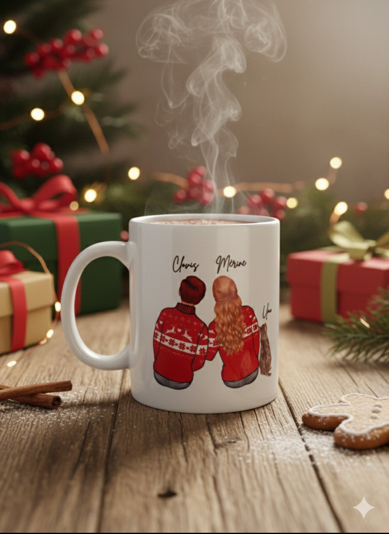 Tasse famille de noël