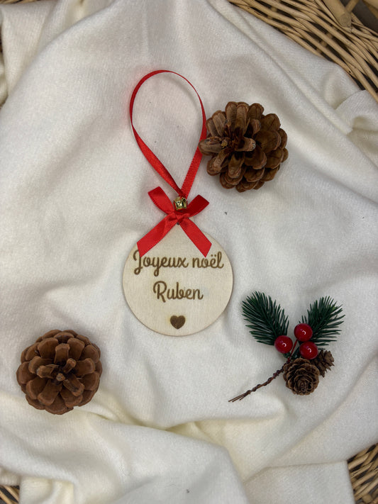 Boule de noël gravée